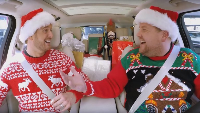 Christmas carpool karaoke Michael Buble James Corden