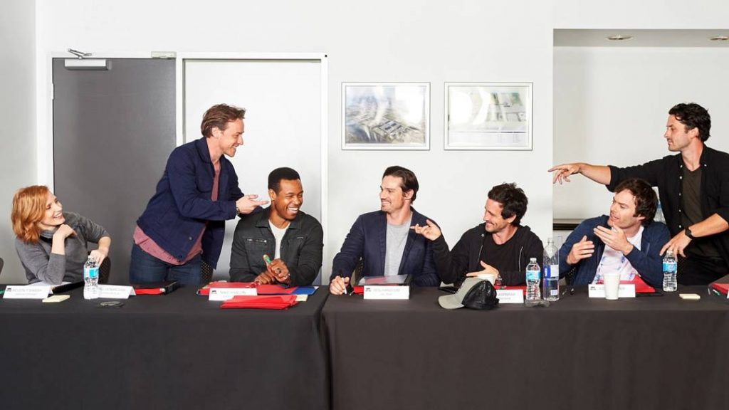 The cast sit down for a readthrough of It Chapter 2