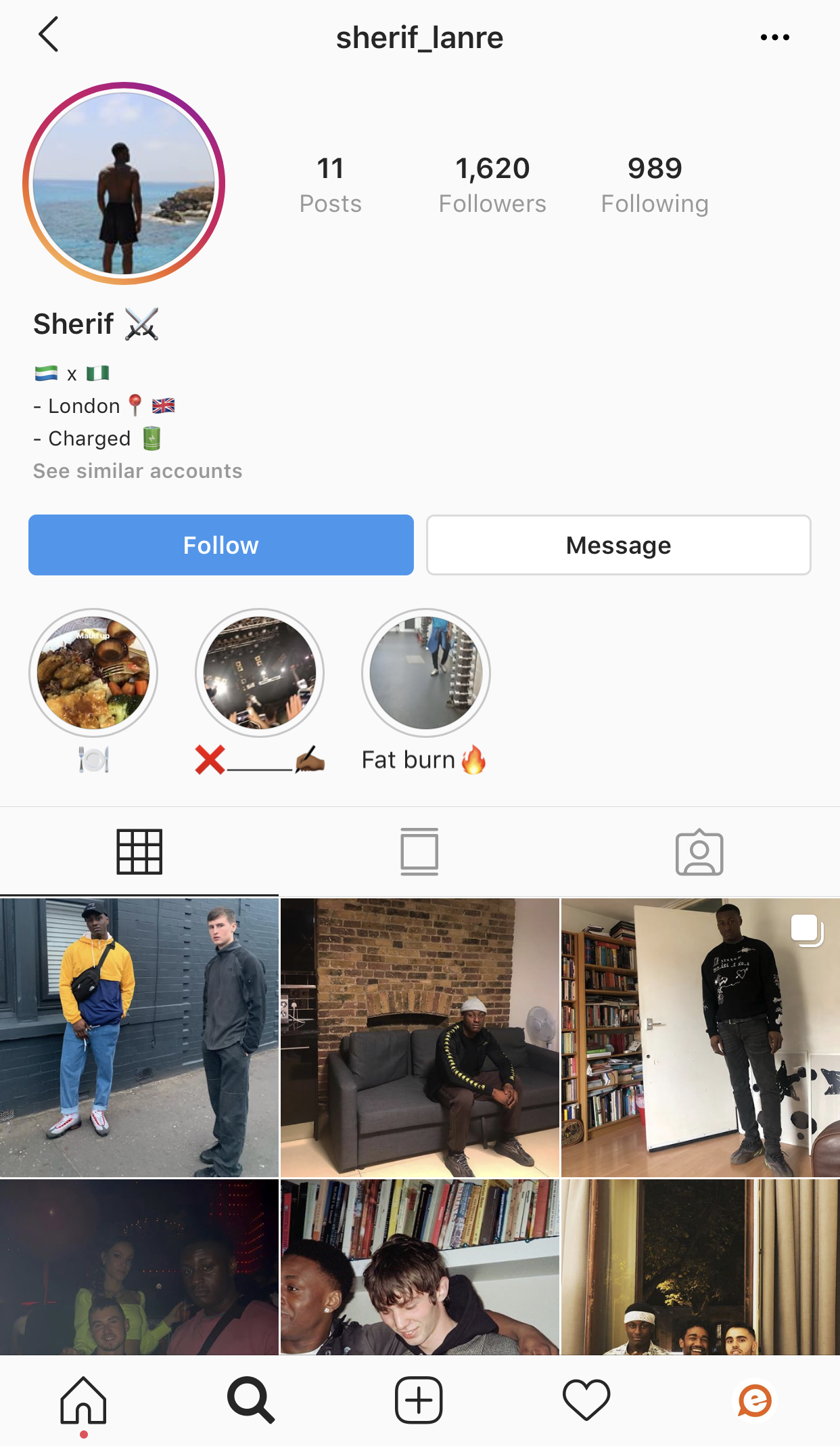 Sherif Love Island 2019 Instagram