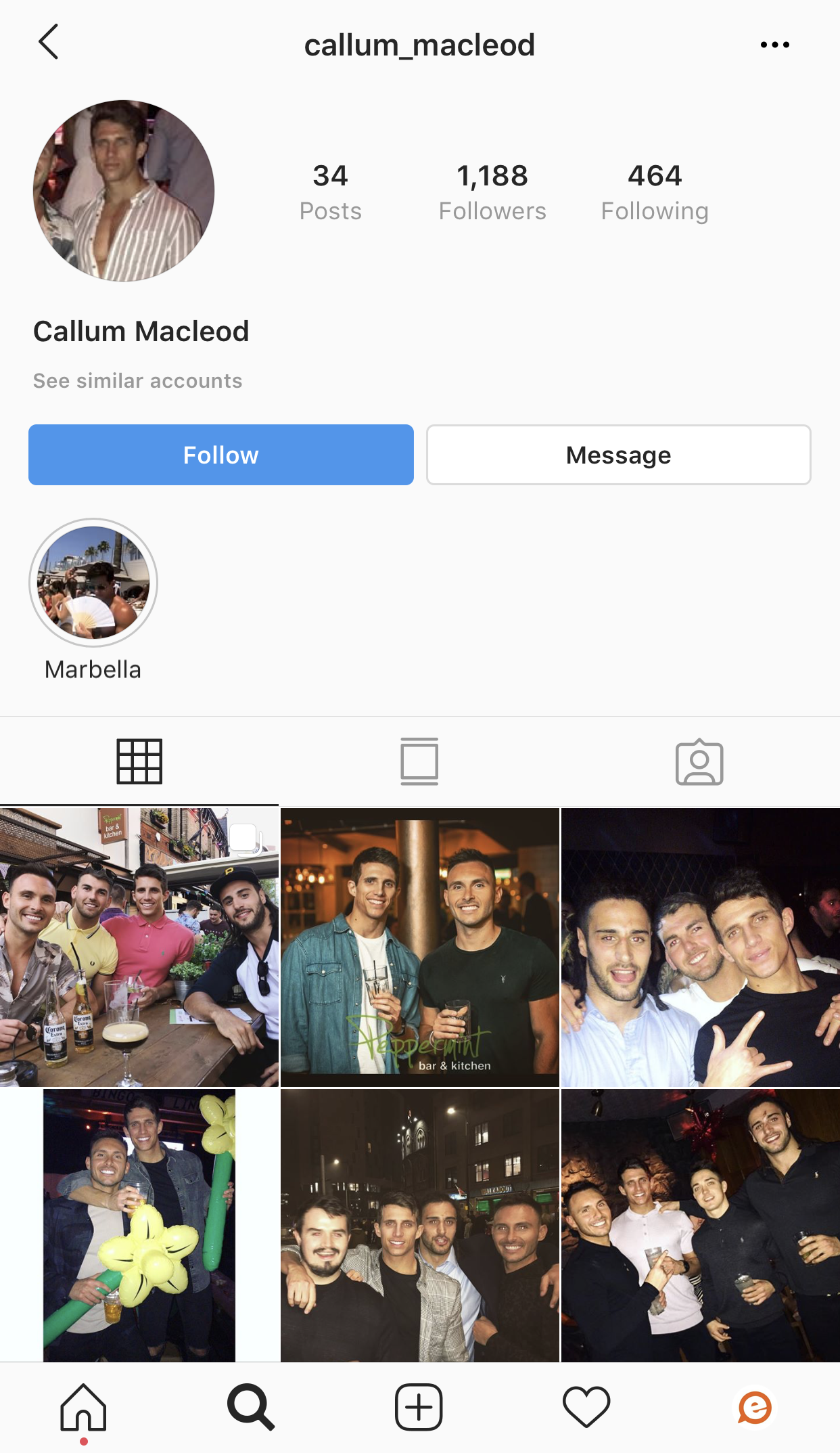 Callum Love Island 2019 Instagram