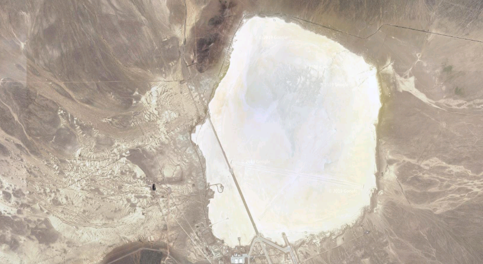 A screenshot of Area 51 from Google Maps