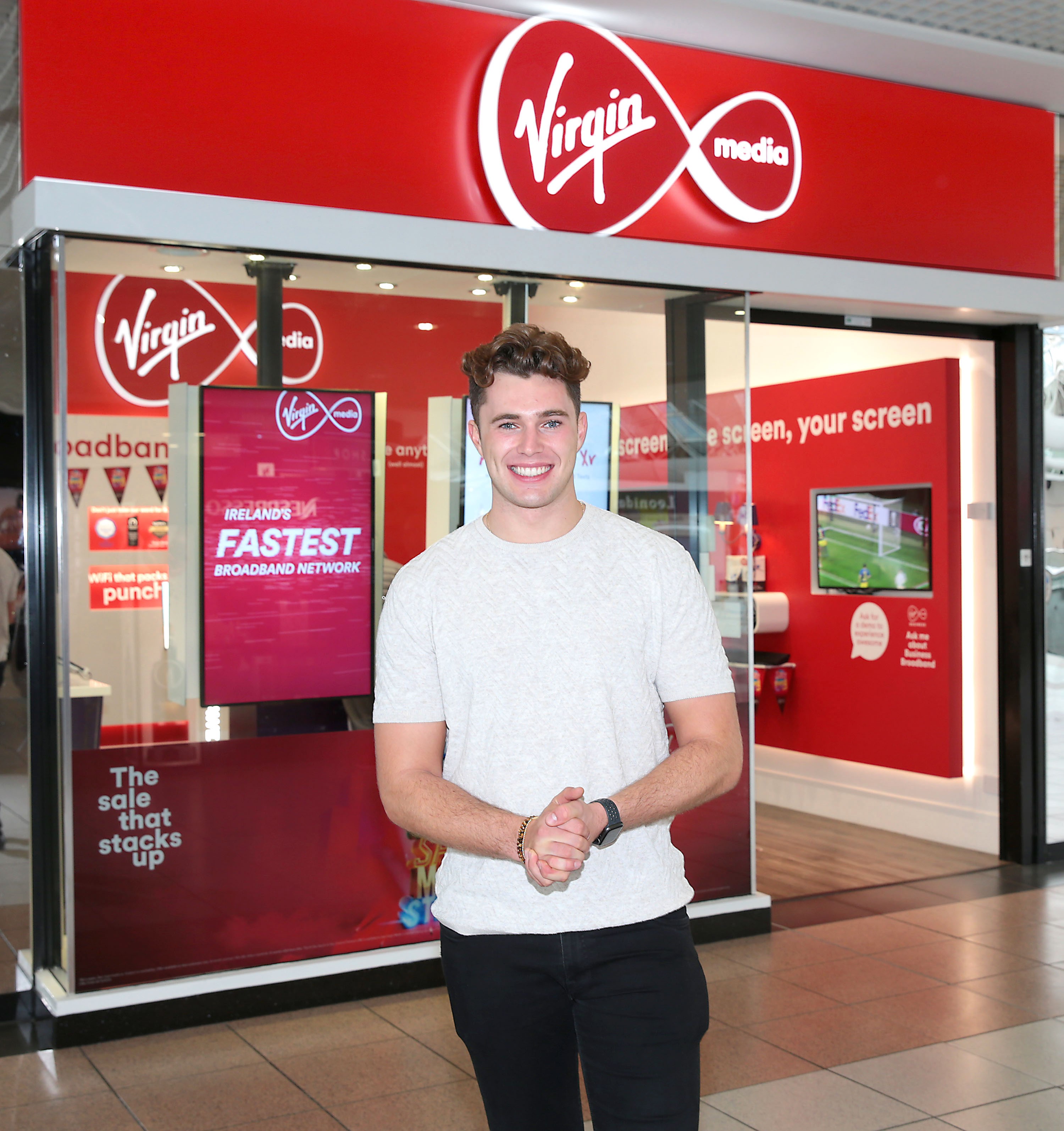 Curtis in Virgin Media store
