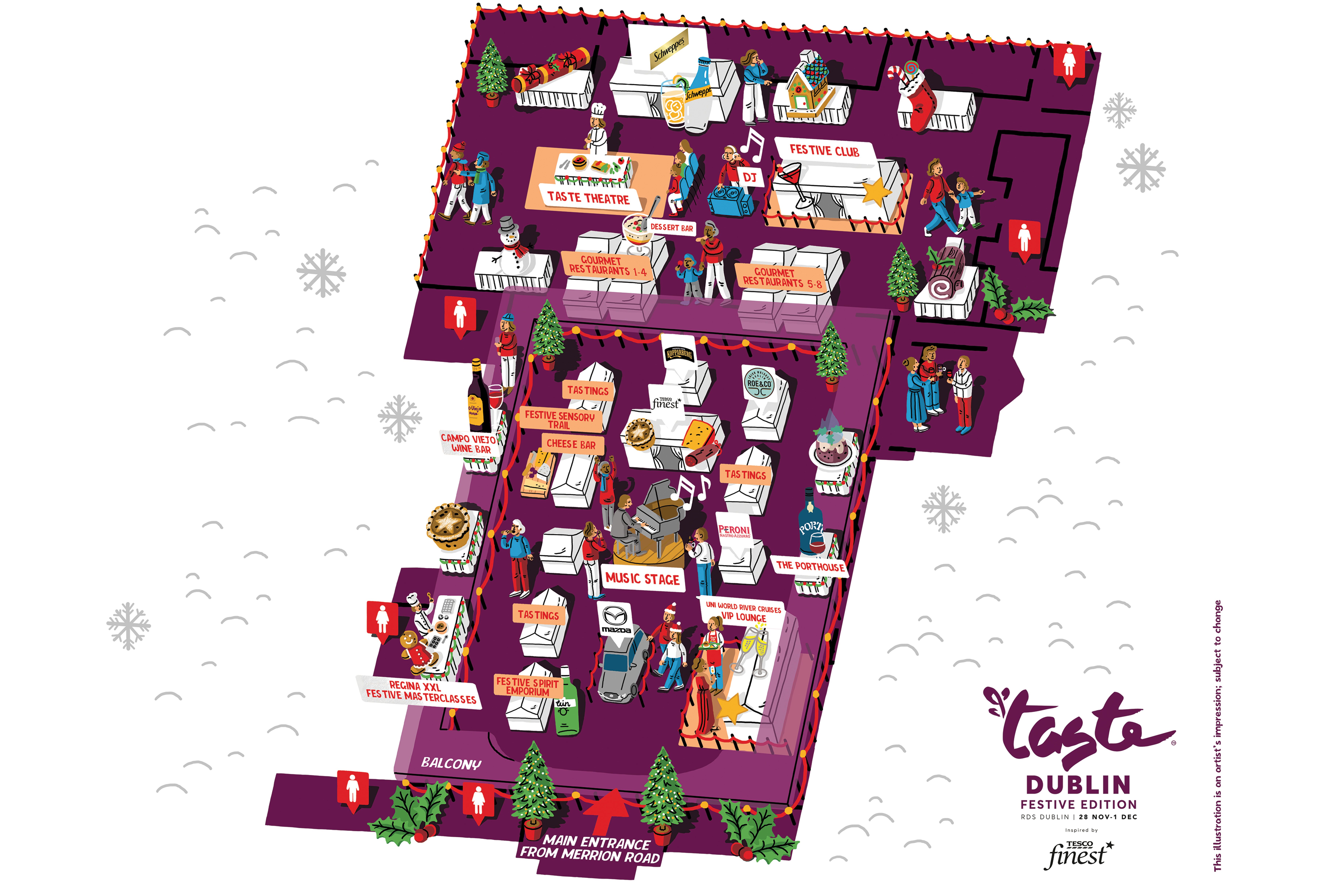 Map of Taste of Dublin: Festive Edition