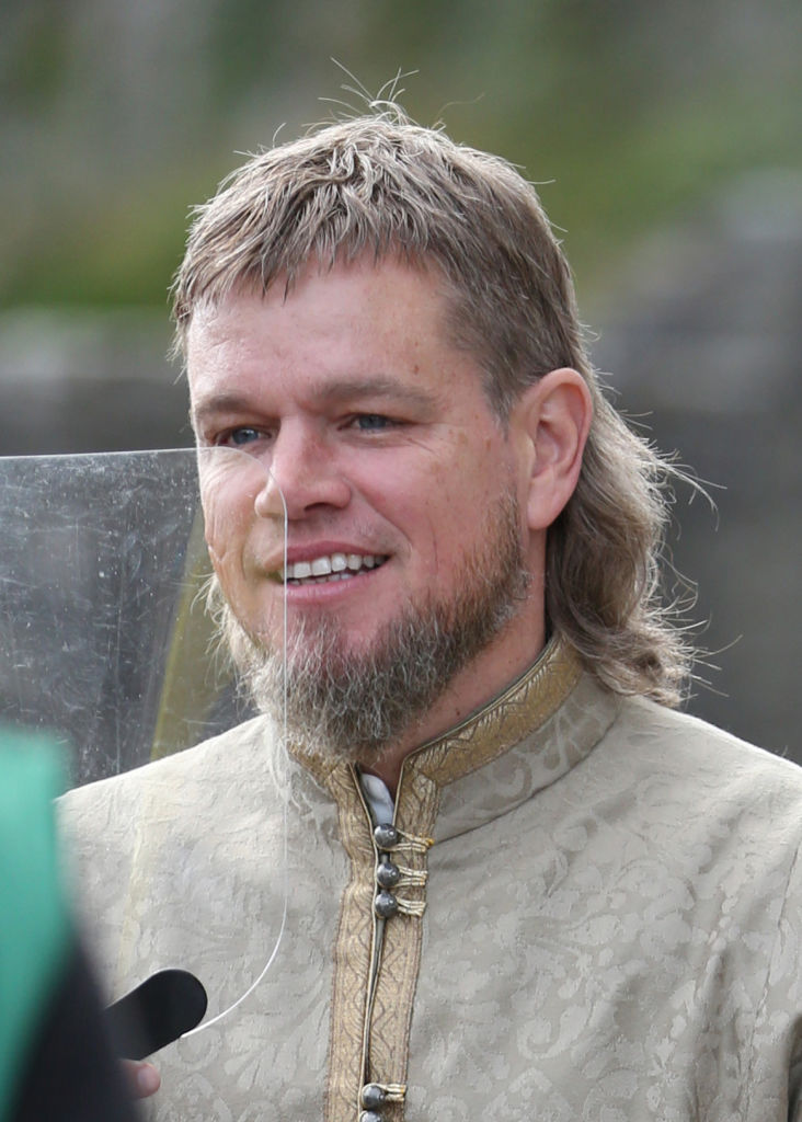 Matt Damon Sports a Blond Goatee Filming The Last Duel with Jodie Comer