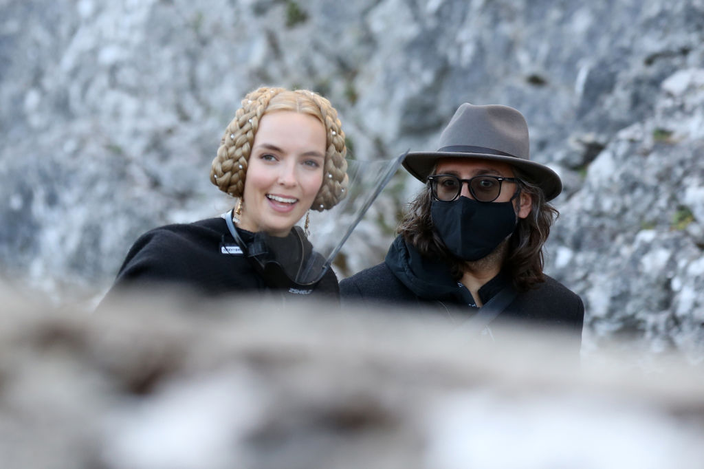 CAHIR, IRELAND - SEPTEMBER 29:   Jodie Comer leaving the set of the film 'The Last Duel' on September 29, 2020 in Cahir, Co.Tipperary. (Photo by Debbie Hickey/GC Images)