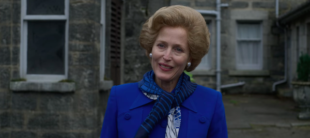 Gillian Anderson as Margaret Thatcher / Credit: Netflix