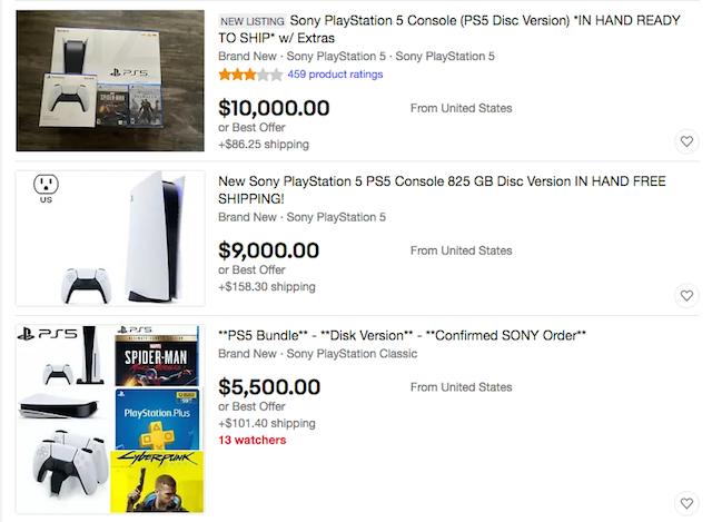 PS5, Scalping