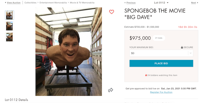 Spongebob David Hasselhoff, Giant Statue